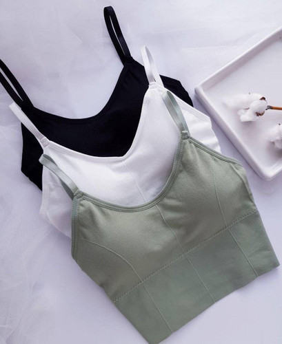 نیمتنه دخترانه ورزشی کاپ متحرک پشت بندی با بندهای قابل تنظیم فری سایز وارداتی