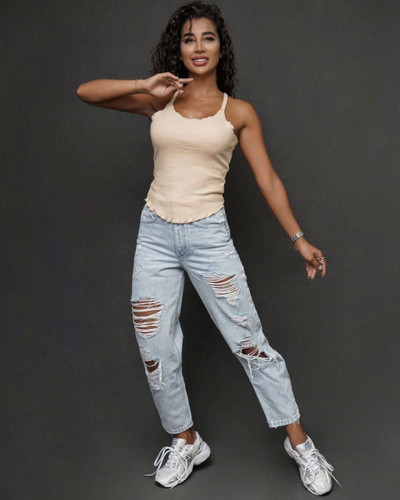 تاپ دخترانه بندی فانریپ کبریتی کشی و لطیف فری سایز۳۶تا۴۴