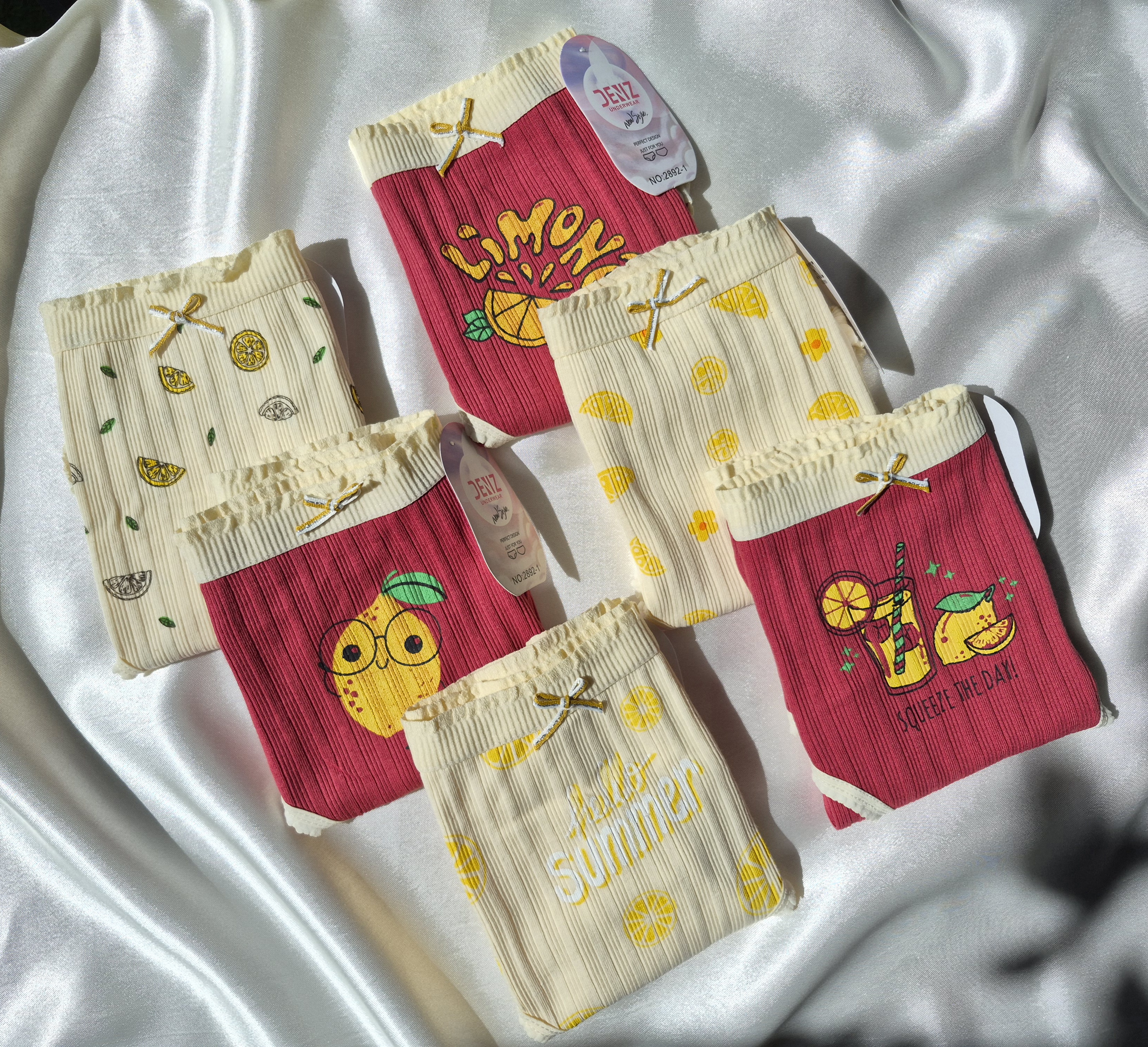 شورت زنانه عروسکی ۲ایکس برند دنیز وارداتی جنس کبریتی نخ پنبه سایز 38 تا 44